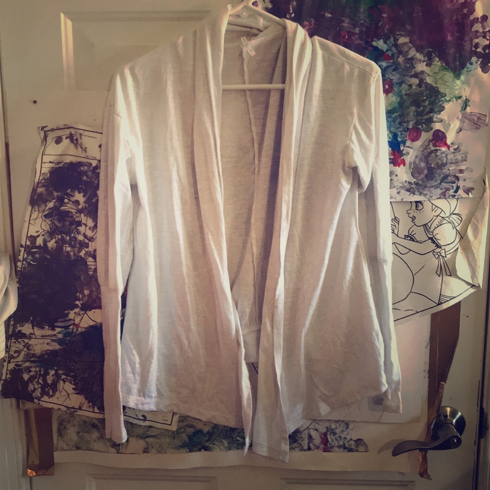 White cardigan